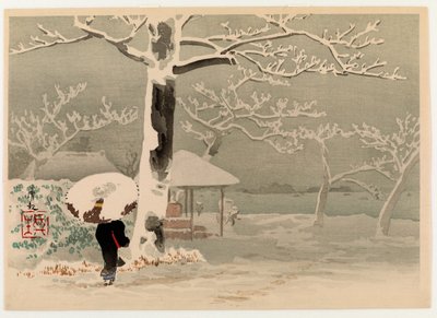 Snow at Sumida river by Kobayashi Kiyochika